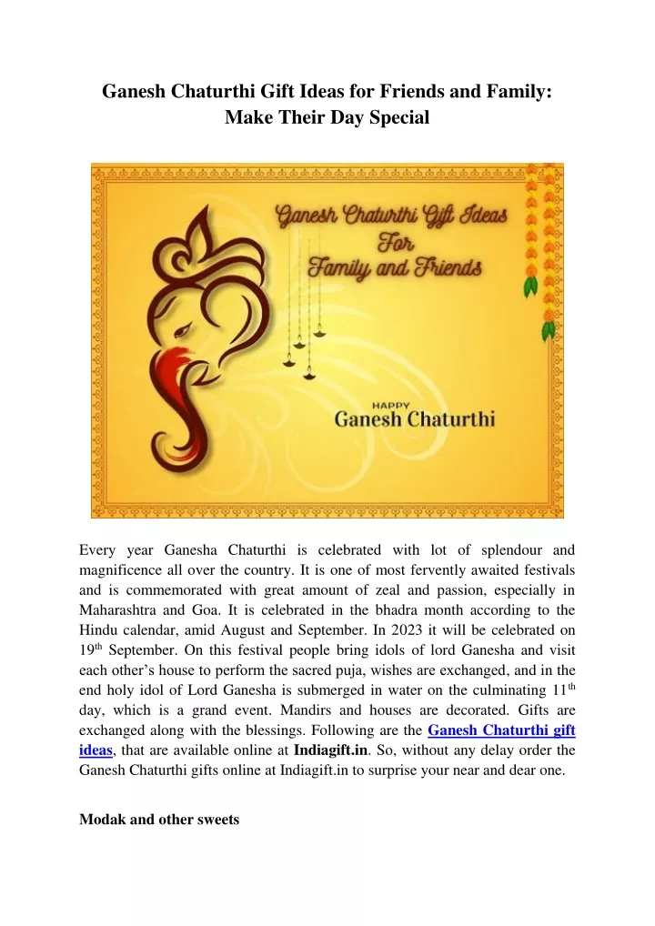 ganesh chaturthi gift ideas for friends