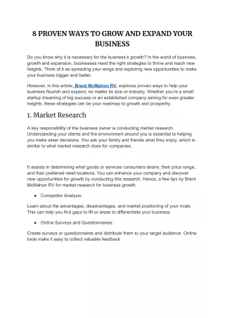 8 proven ways to grow and expand your business