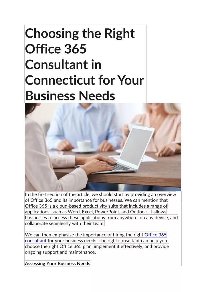 choosing the right office 365 consultant