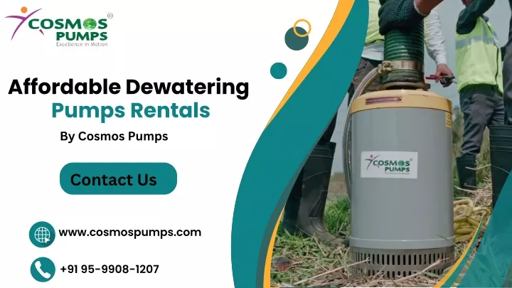 affordable dewatering pumps rentals by cosmos