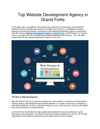 Top Website Development Agency in Grand Forks