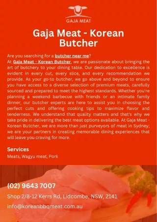 Gaja Meat - Korean Butcher