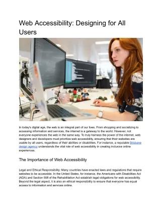 Web Accessibility_ Designing for All Users