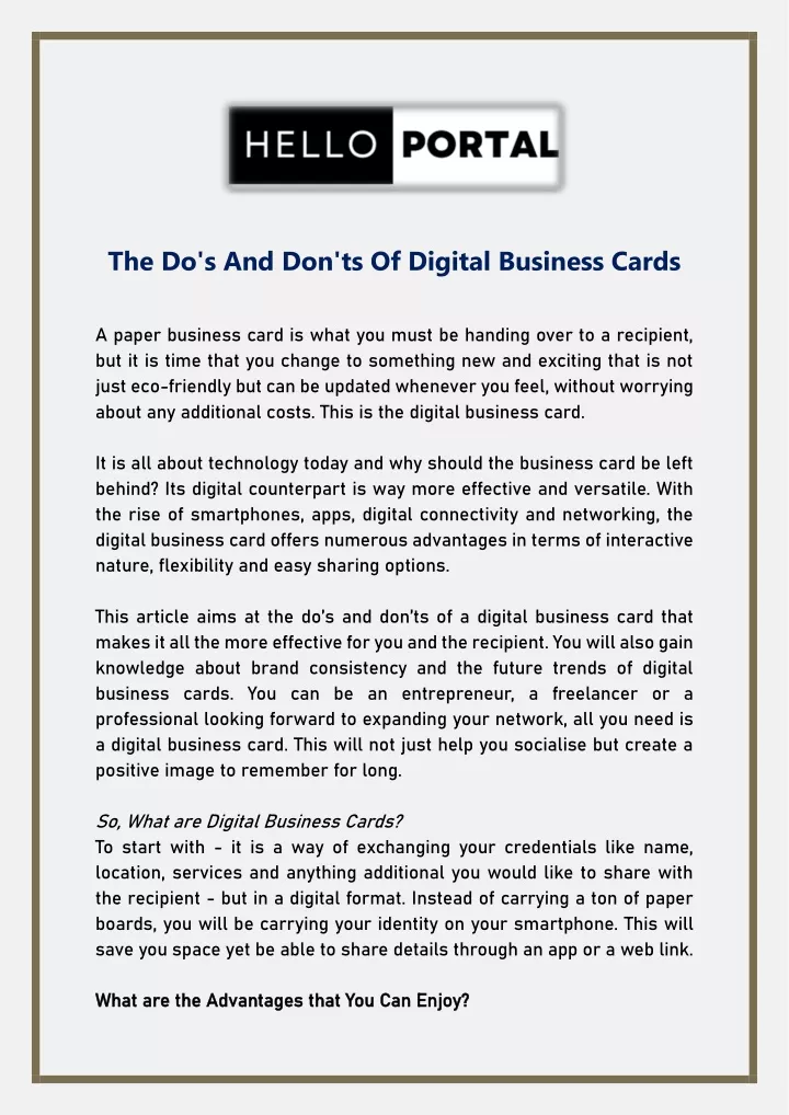 the do s and don ts of digital business cards