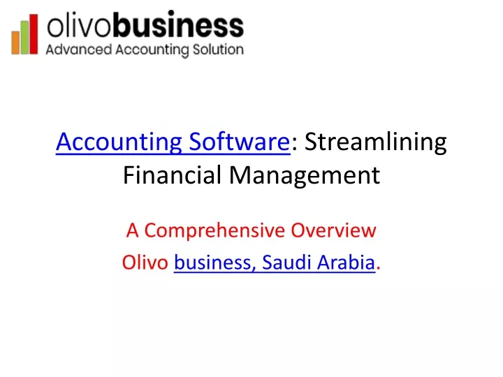 accounting software streamlining financial management