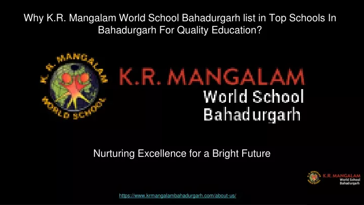 why k r mangalam world school bahadurgarh list in top schools in bahadurgarh for quality education