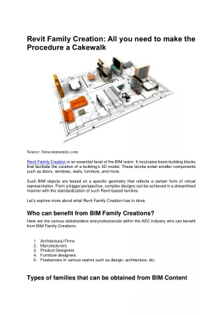 Revit Family Creation: All you need to make the Procedure a Cakewalk