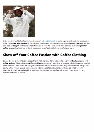The 5-Second Trick For coffee clothing