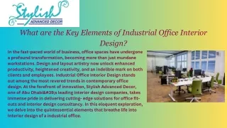 What are the Key Elements of Industrial Office Interior Design