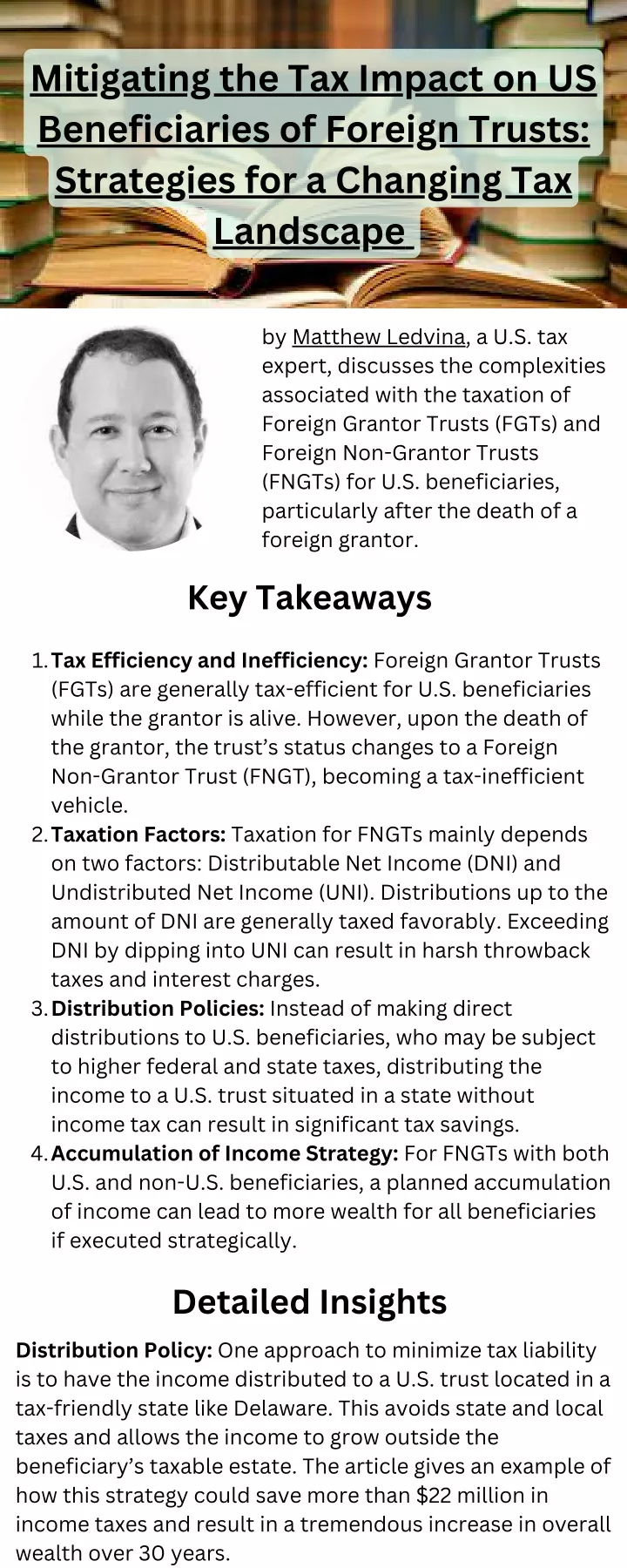 mitigating the tax impact on us beneficiaries
