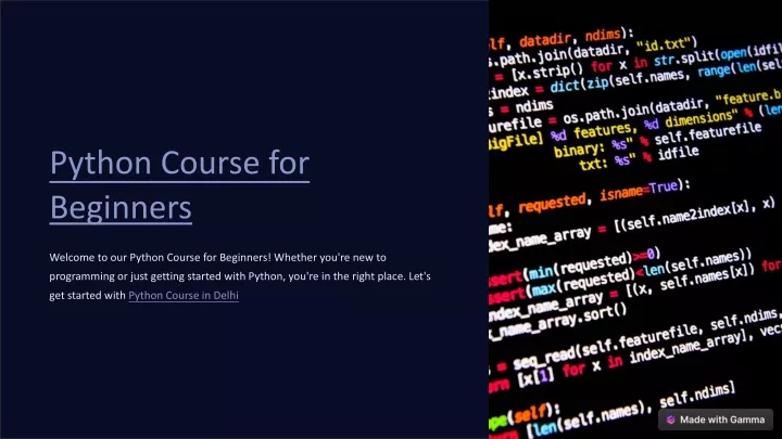 python course for beginners