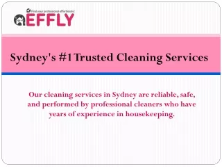 Sydney's #1 Trusted Cleaning Services
