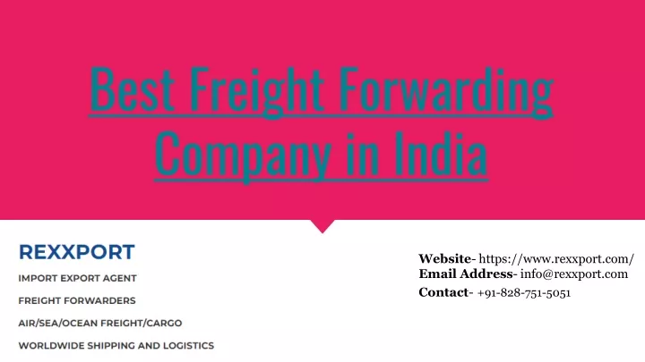 best freight forwarding company in india