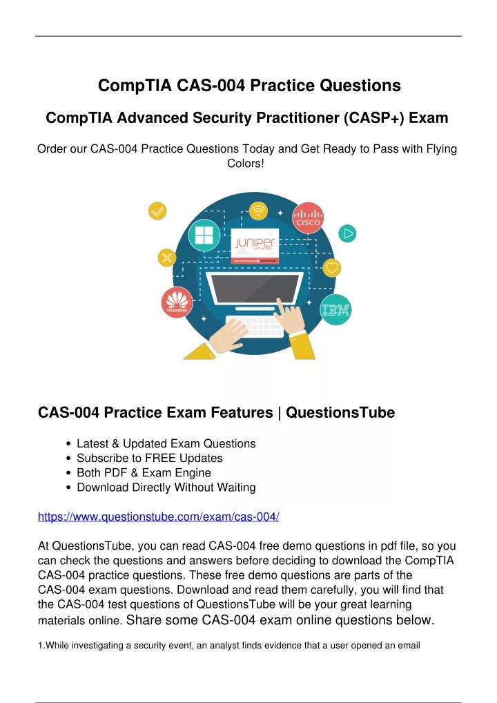 PPT - CompTIA CAS-004 Exam Questions - Open Doors To Enhance Career ...