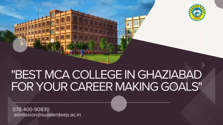 PPT - Best MCA College in Ghaziabad for Your Career Making Goals ...