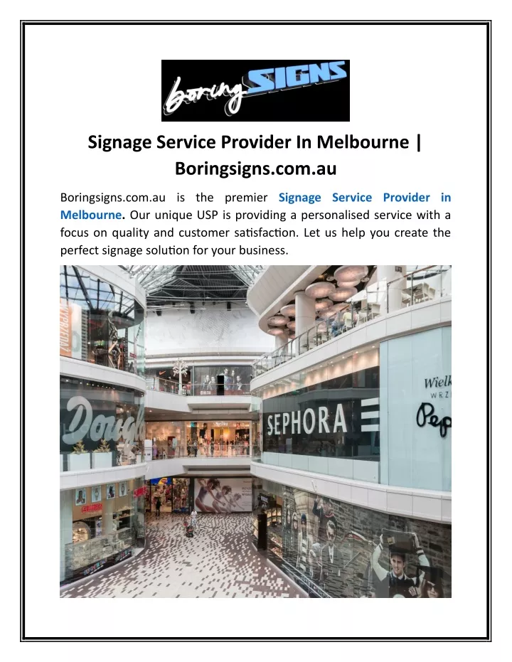 signage service provider in melbourne boringsigns