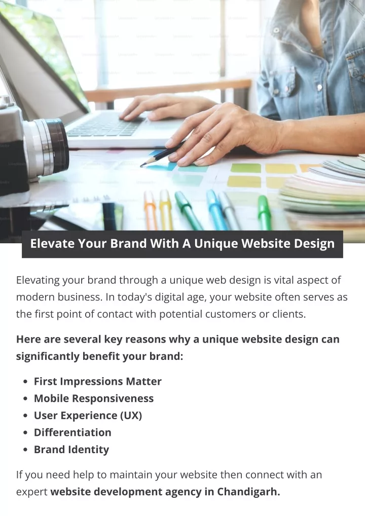 elevate your brand with a unique website design