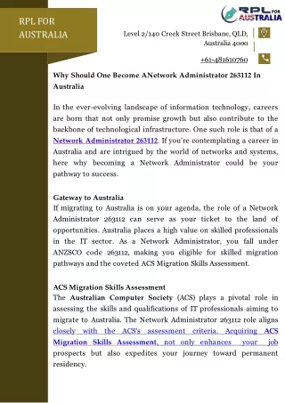 Why Should One Become A Network Administrator 263112 In Australia