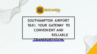 Southampton Airport Taxi Your Gateway to Convenient and Reliable Transportation