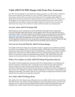 CertsOut Adobe AD0-E716 dumps