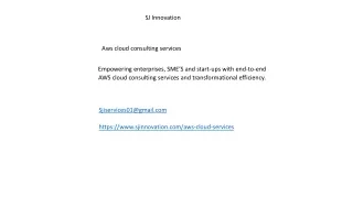 Aws cloud consulting services