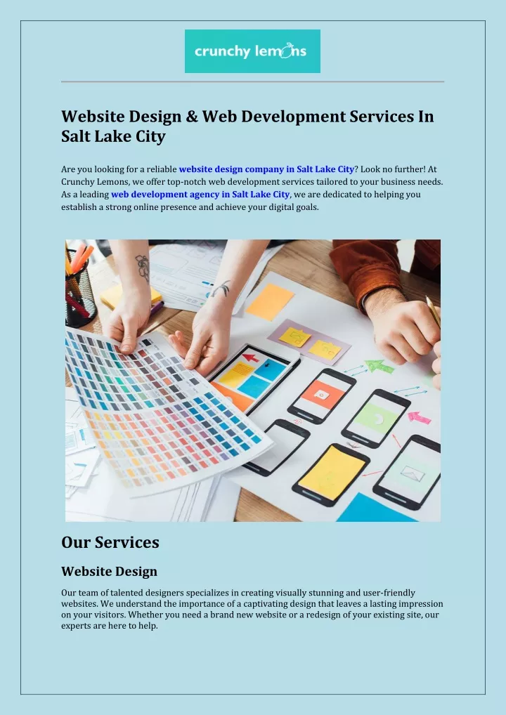 website design web development services in salt