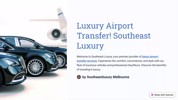 luxury airport transfer southeast luxury