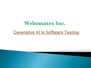 Generative AI In Software Testing