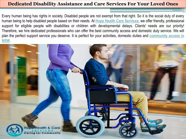 dedicated disability assistance and care services
