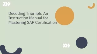 Mastering SAP Certification
