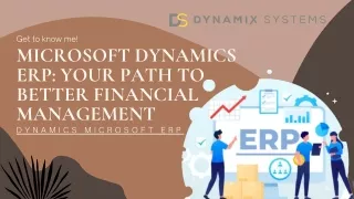 Microsoft Dynamics ERP Your Path to Better Financial Management