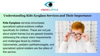 Understanding Kids Eyeglass Services and Their Importance