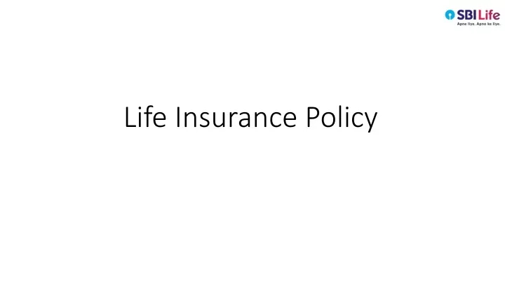 life insurance policy