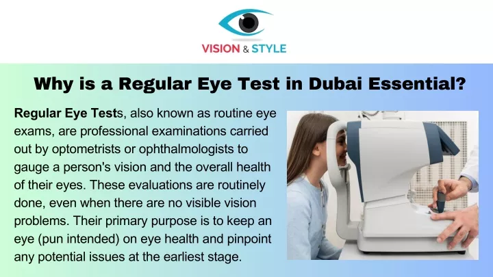 why is a regular eye test in dubai essential