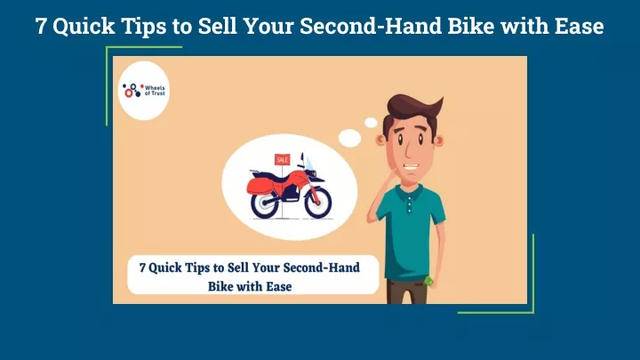 7 quick tips to sell your second hand bike with