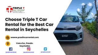Choose Triple T Car Rental for the Best Car Rental in Seychelles