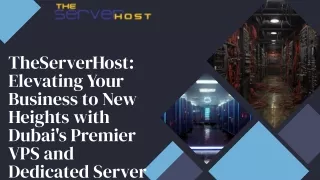 Dubai VPS ane Dedicated Server Hosting - TheServerHost