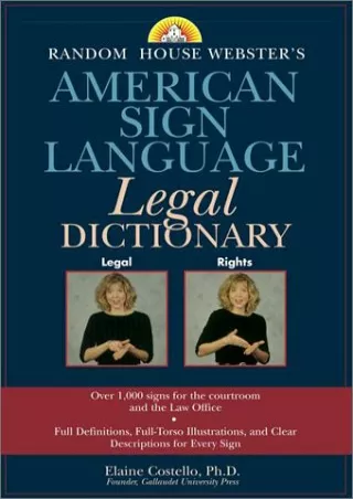 PDF Random House Webster's American Sign Language Legal Dictionary ipad