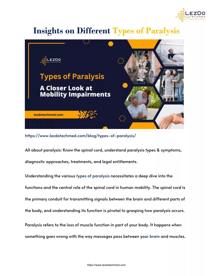 insights on different types of paralysis