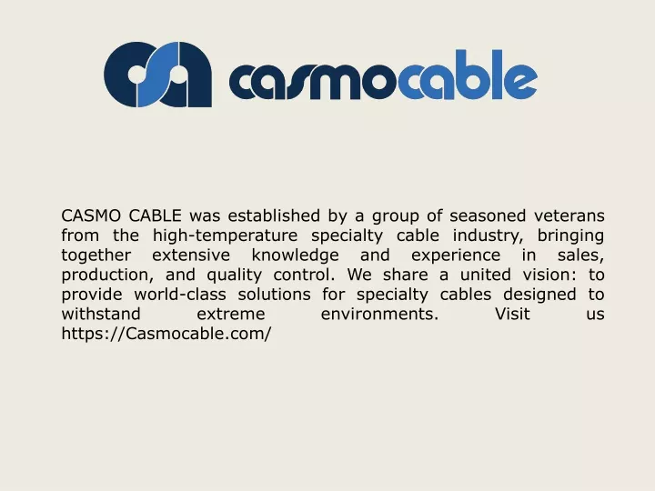 casmo cable was established by a group