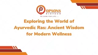 Exploring the World of Ayurvedic Ras Ancient Wisdom for Modern Wellness