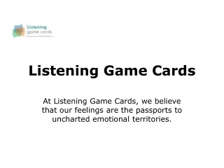 Listening Game Cards