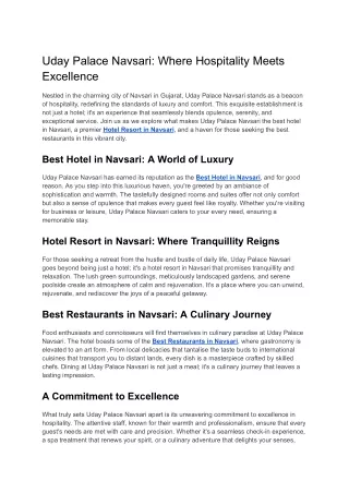 uday palace navsari where hospitality meets