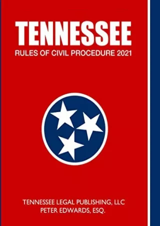 Download Book [PDF] Tennessee Rules of Civil Procedure 2021 full