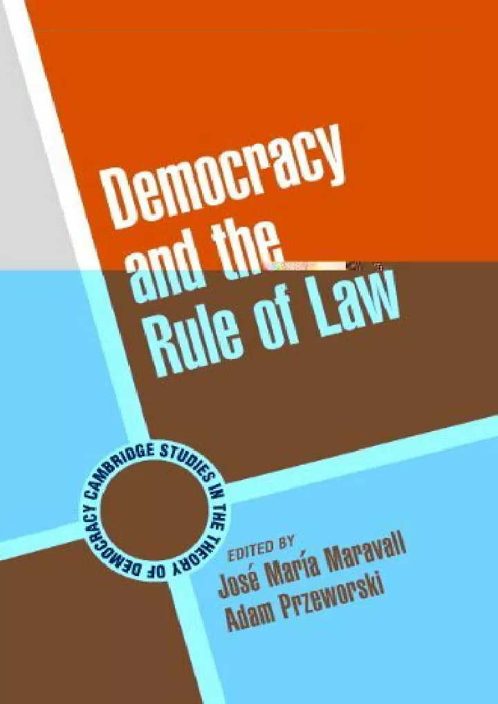 democracy and the rule of law cambridge studies