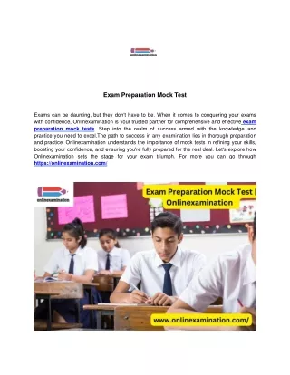 Exam Preparation Mock Test