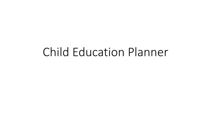 child education planner