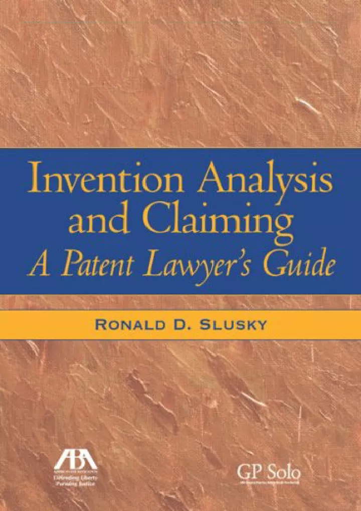 invention analysis and claiming a patent lawyer