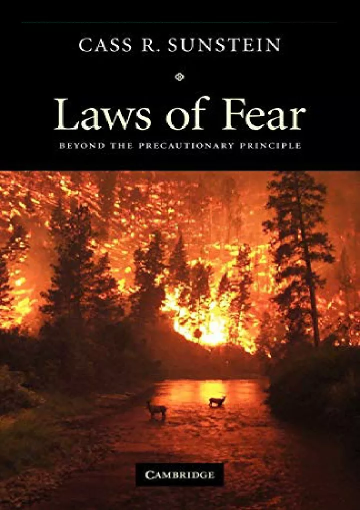 laws of fear beyond the precautionary principle