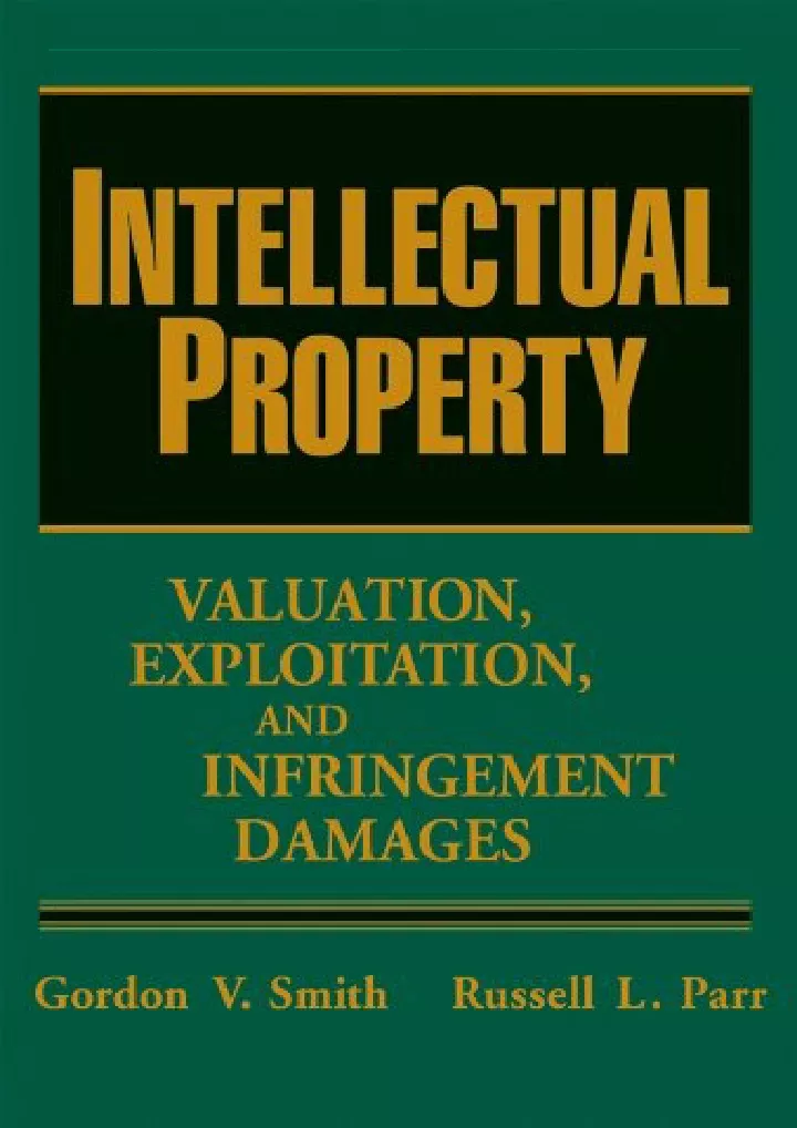 intellectual property valuation exploitation